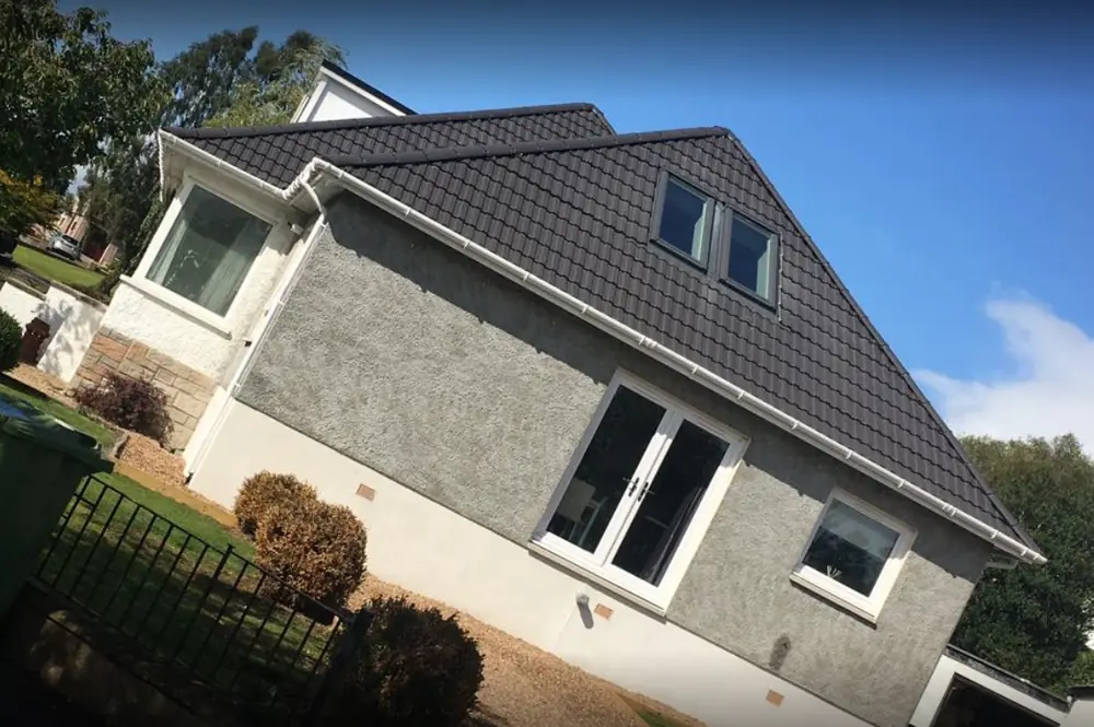 Dormer bungalow with a newly tiled roof
